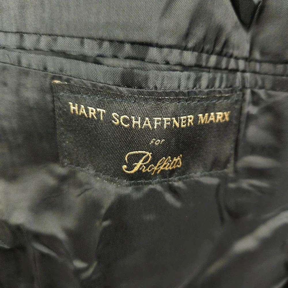 1‎ Hart Schaffner Marx Men's Gray Pinstripe Wool Sport Coat 44Rr